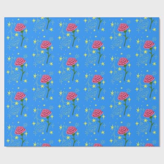 Blume Januar (Carnation Wrapping Paper Geschenkpapier (Flach)