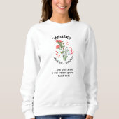Blume JANUARY Christlich Sweatshirt (Vorderseite)