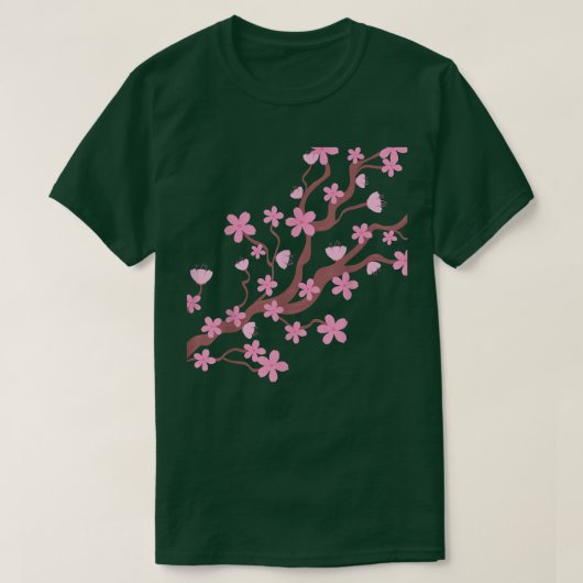 Blume Japanisch Blossom Sakura Vintag T-Shirt (Design vorne)