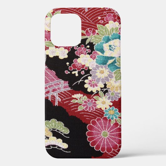 Blume, japanisches Design Case-Mate iPhone Hülle (Rückseite)
