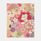Blume, japanisches Design Fleecedecke (Vorderseite)
