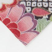 Blume, japanisches Design Fleecedecke (Ecke)