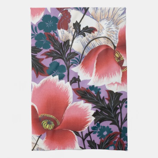 Blume, japanisches Design Geschirrtuch (Vertikal)