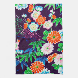 Blume, japanisches Design Geschirrtuch