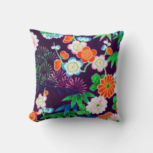 Blume, japanisches Design Kissen