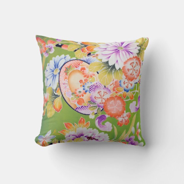 Blume, japanisches Design Kissen (Vorderseite)