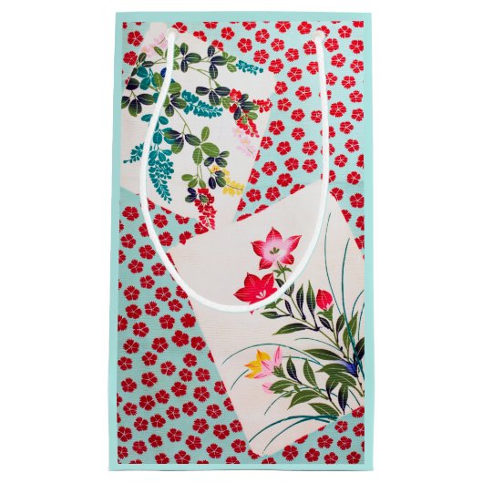 Blume, japanisches Design Kleine Geschenktüte (Vorderseite)