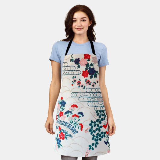 Blume, japanisches Design Schürze (Getragen)