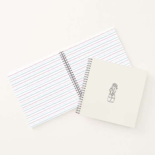 Blume Jar Beige Notebook Notizblock (Innenseite)