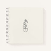 Blume Jar Beige Notebook Notizblock (Vorderseite)