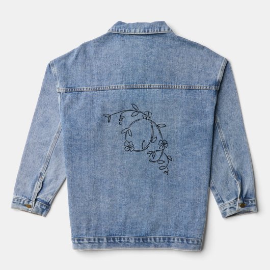 Blume Jeansjacke (Rückseite)