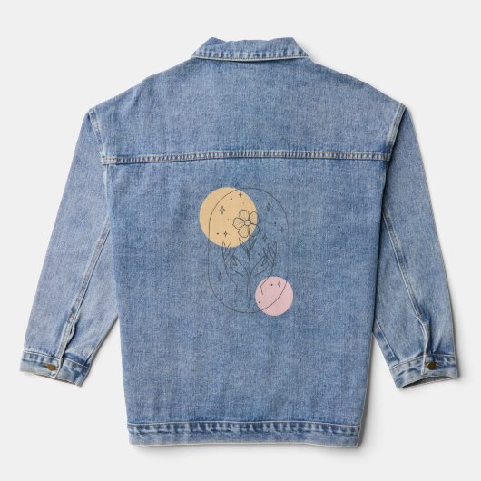 Blume Jeansjacke (Rückseite)