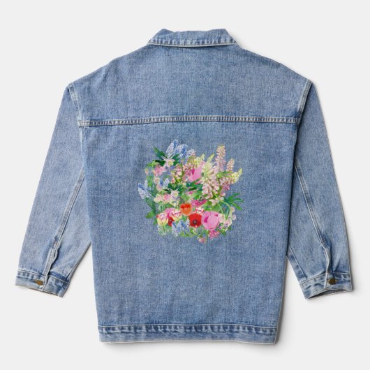 Blume Jeansjacke (Rückseite)