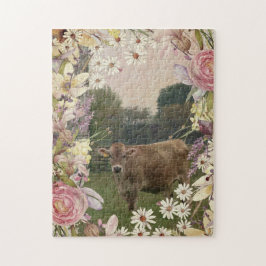 Blume Jersey Kuh Puzzle