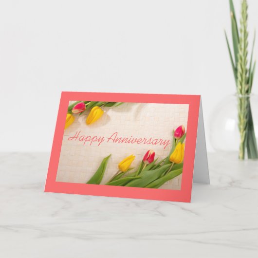 Blume Jubiläum Karte (Vorderseite)