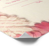 Blume Jüdisches Geburtszeugnis Poster (Ecke)