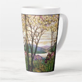 Blume Jugendstil aus Glas Iris Latte Tasse (Rechte Ecke)