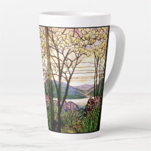 Blume Jugendstil aus Glas Iris Latte Tasse