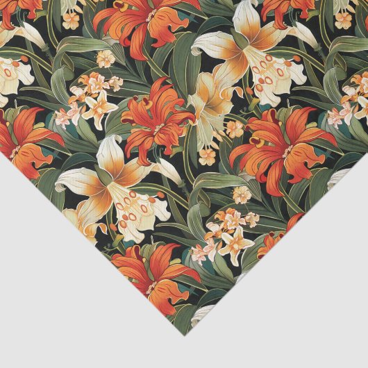 Blume Jugendstil Seidenpapier (Ausschnitt)