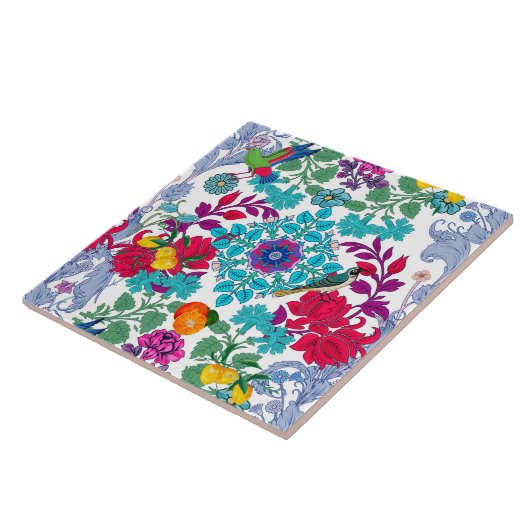 Blume, Jugendstil, William Morris-Stil Fliese (Seite)