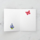 Blume Juli Chalk Personalisierte Karte (Innenseite)