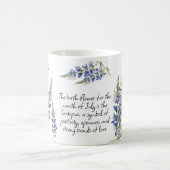Blume Juli Geburtsname Larkspur Kaffeetasse (Mittel)