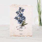 Blume Juli Geburtstag Karte (Rückseite)