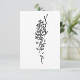 Blume Juli Geburtstagskarte, Larkspur Mitteilungskarte