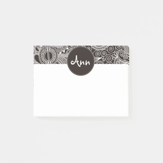 Blume Jungle Black Post-it Klebezettel (Vorderseite)