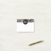 Blume Jungle Black Post-it Klebezettel (Auf Schreibtisch)