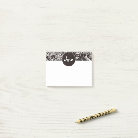 Blume Jungle Black Post-it Klebezettel (Auf Schreibtisch)