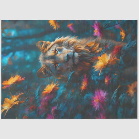 Blume Jungle Lion Seidenpapier (Vorderseite)