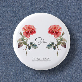 Blume Juni Rose Button