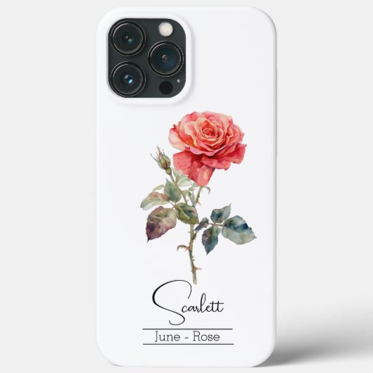 Blume Juni Rose Case-Mate iPhone Hülle (Rückseite)