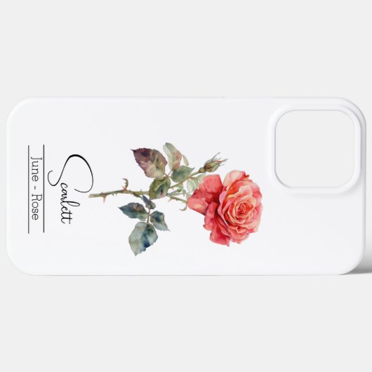 Blume Juni Rose Case-Mate iPhone Hülle (Rückseite (Horizontal))