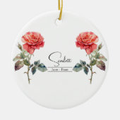 Blume Juni Rose Keramik Ornament (Vorne)