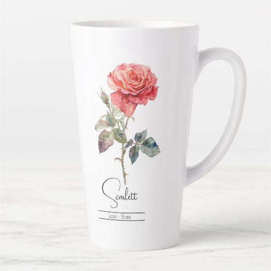 Blume Juni Rose Milchtasse (Rechts)
