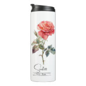 Blume Juni Rose Thermosbecher (Nach rechts gedreht)