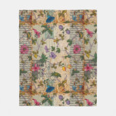 Blume Junk Modern Journal Scrapbook Fleecedecke (Vorderseite)