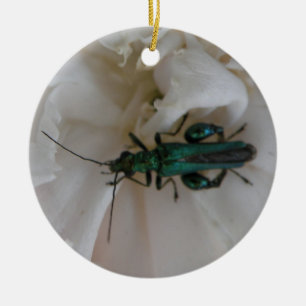 Blume Käfer Custom Geburtstag Keramikornament