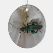 Blume Käfer Custom Geburtstag Keramikornament (Links)