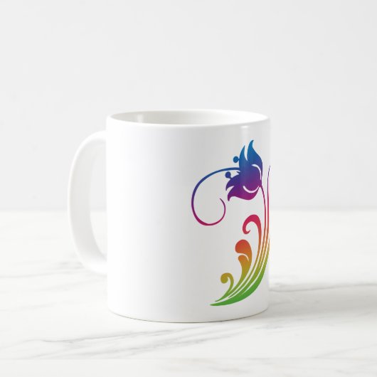 Blume Kaffee Tasse (Vorderseite Links)
