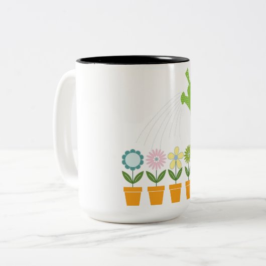 Blume Kaffee Tasse (Vorderseite Links)