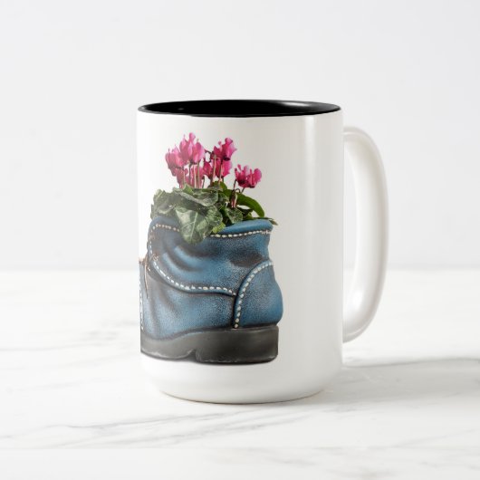 Blume Kaffee Tasse (VorderseiteRechts)