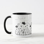 Blume Kaffee Tasse - 11oz, Blume auf der Tasse Erd (Links)