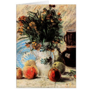 Blume, Kaffeeepot und Obst von Vincent van Gogh