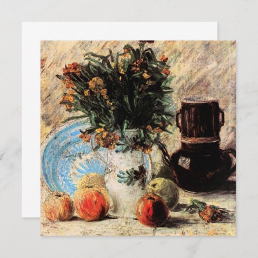 Blume, Kaffeeepot und Obst von Vincent van Gogh (Vorne/Hinten)
