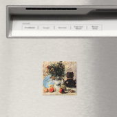 Blume, Kaffeeepot und Obst von Vincent van Gogh Magnet (In Situ (Geschirrspüler))