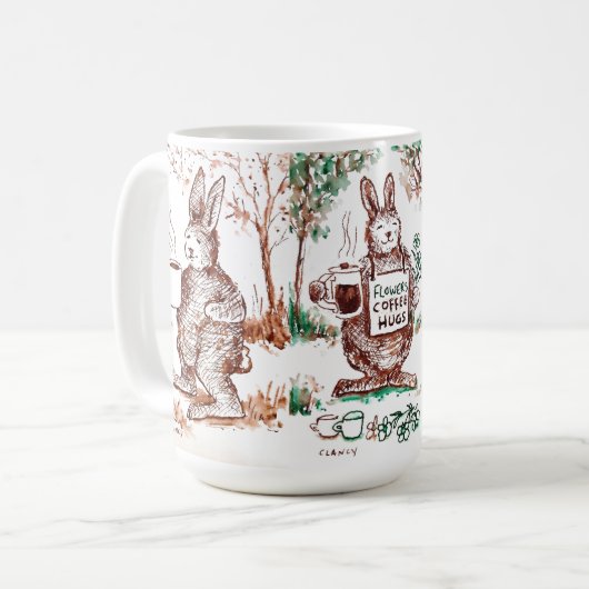 Blume Kaffeehäuser Tasse (Vorderseite Links)