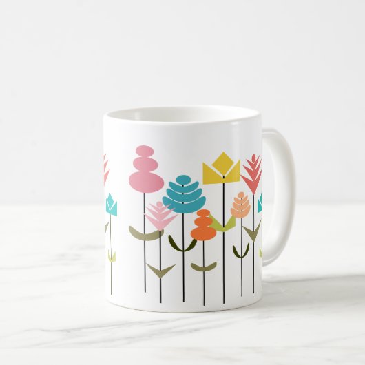 Blume Kaffeetasse (VorderseiteRechts)